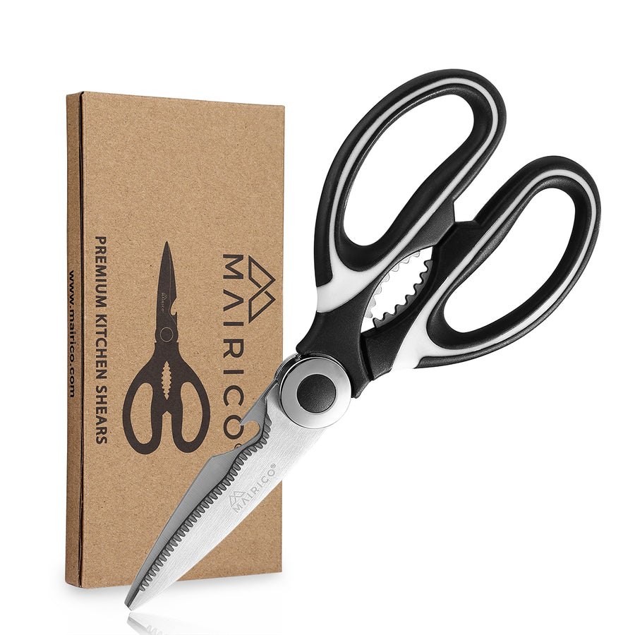 Kitchen Shears Multi Purpose Strong Stainless Steel Kitchen Utility Scissors with Cover Poulry,Fish, Meat, Vegetables Herbs, Bones, Dishwasher Safe
